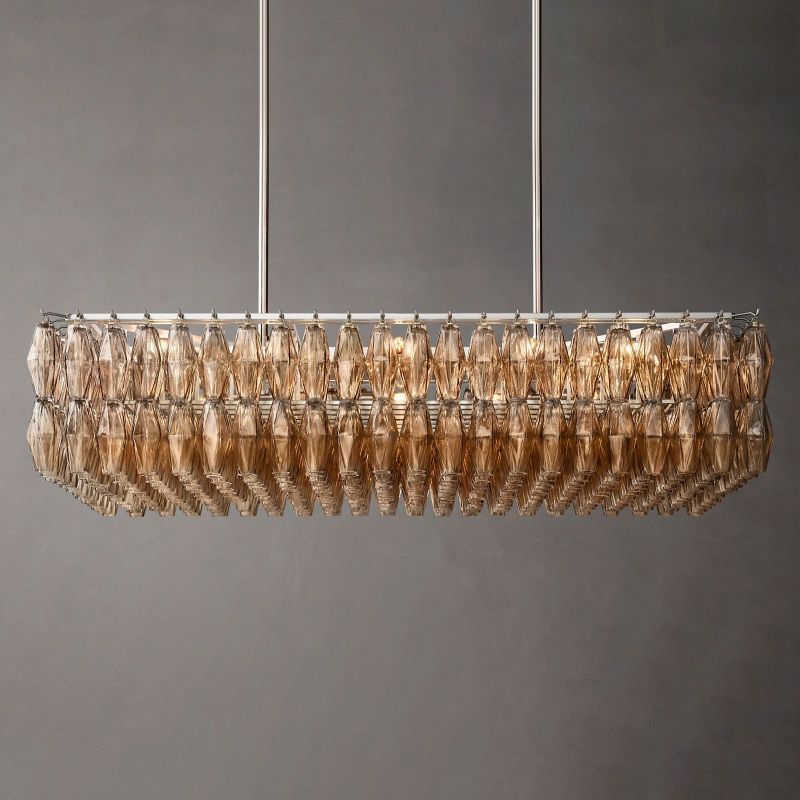 Chiaray Glass Rectangular Chandelier 54"