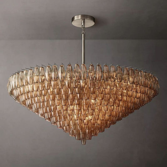 Chara Glass Tiered Round Chandelier 62" chandeliers for dining room,chandeliers for stairways,chandeliers for foyer,chandeliers for bedrooms,chandeliers for kitchen,chandeliers for living room Rbrights   
