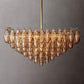 Chara Glass Square Chandelier 32" chandeliers for dining room,chandeliers for stairways,chandeliers for foyer,chandeliers for bedrooms,chandeliers for kitchen,chandeliers for living room Rbrights Lacquered Burnished Brass Smoke 
