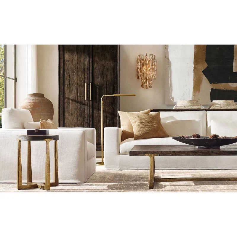 Chiara Smoke Glass Short Bedroom Wall Sconce