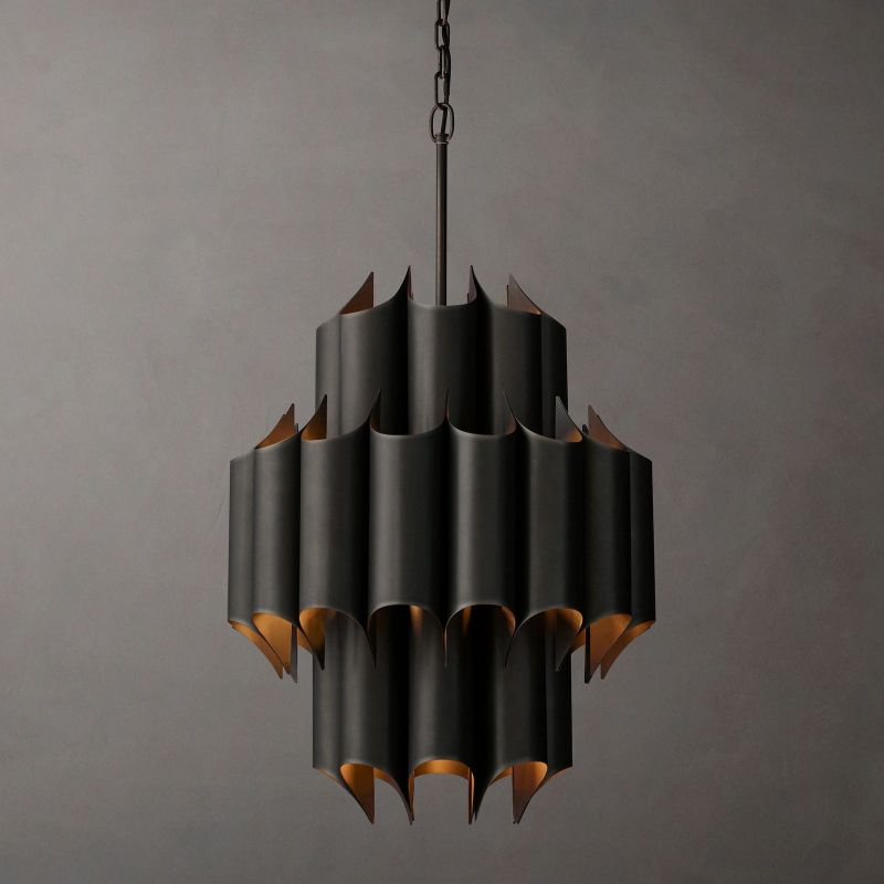 Chasel Brass Chandelier 24"-MEET LIGHTING