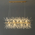 Dandelion Crystal Chandelier Light Firefly/ Glowworm Hanging Lamp Pendant For Rectangle Dining Room-MEET LIGHTING