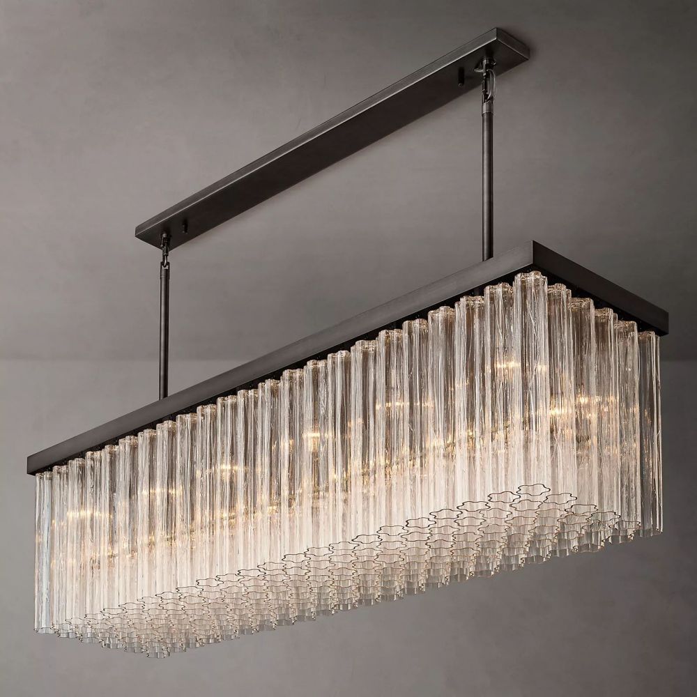 Chelo Rectangle Chandelier-MEET LIGHTING