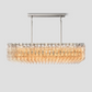 Chiaravalle Glass Tiered Rectangular Chandelier 54"W-Meet Lighting