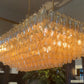 Chiaravalle Glass Tiered Rectangular Chandelier 54"W-Meet Lighting