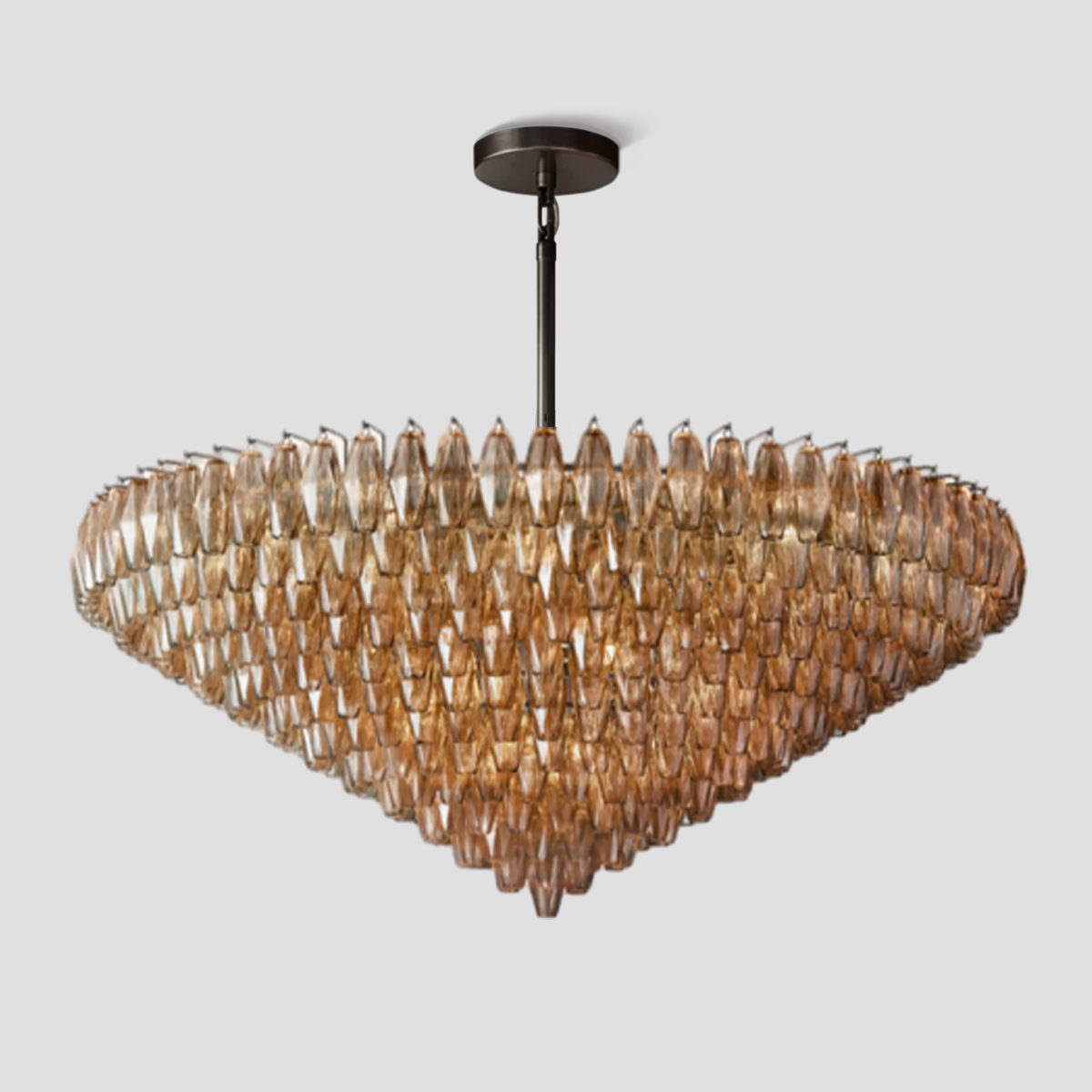 Chiaravalle Glass Tiered Round Chandelier 61"-Meet Lighting