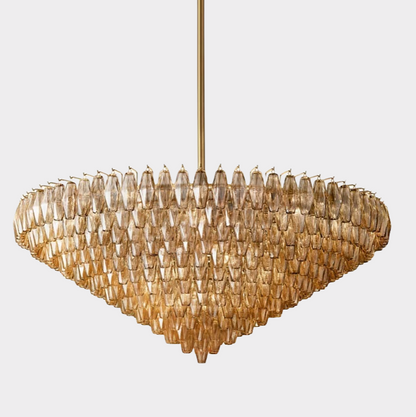 Chiaravalle Glass Tiered Round Chandelier 61"-Meet Lighting