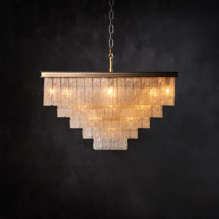 Claire Square Chandelier-MEET LIGHTING