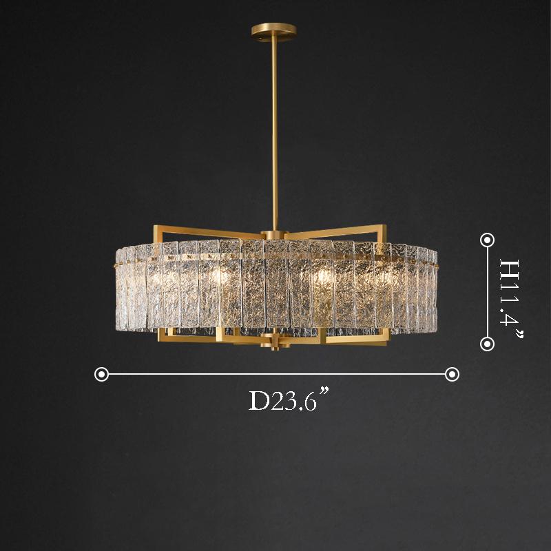 Classic Moire Crystal Round Chandelier-Meet Lighting