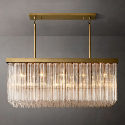 Clele Rectangular Chandelier 54"-Meet Lighting