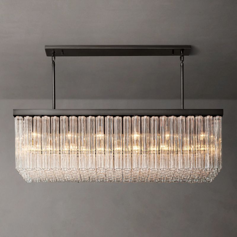 Clele Rectangular Chandelier 73"-Meet Lighting