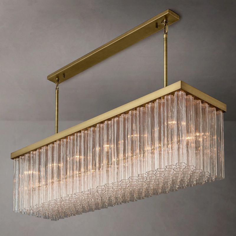 Clele Rectangular Chandelier 73"-Meet Lighting