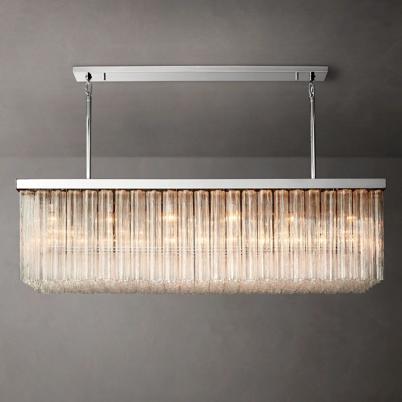 Clele Rectangular Chandelier 73"-Meet Lighting