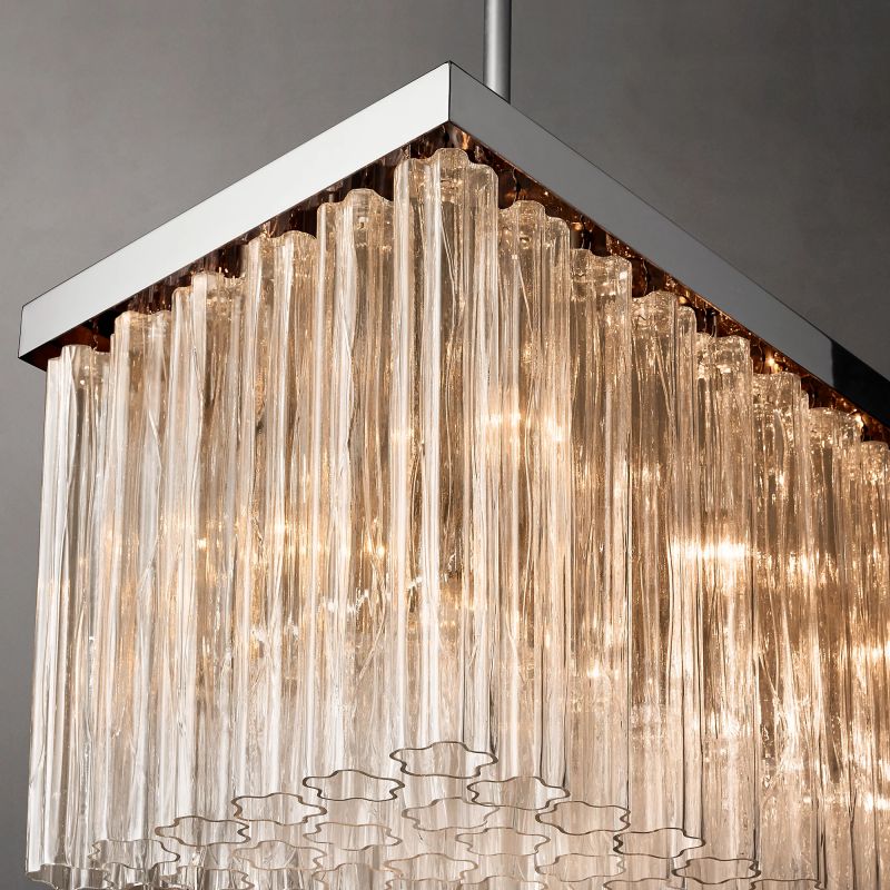 Clele Rectangular Chandelier 73"-Meet Lighting