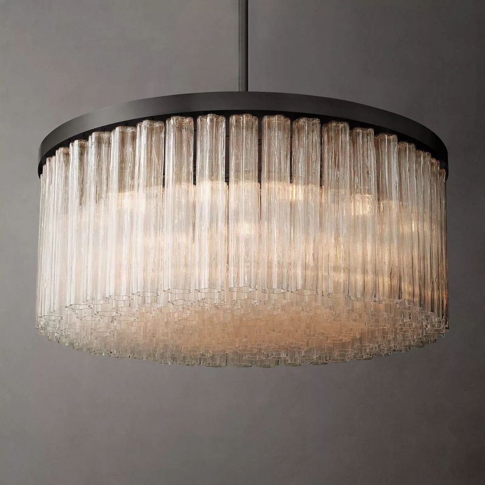 Clele Round Chandelier 48"-Meet Lighting