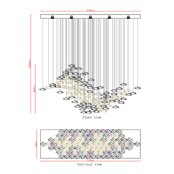 Coastal Sands Wave Glass Chandelier, Artisic Handmade Glass Chandelier-MEET LIGHTING