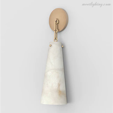 Contemporary Alabaster Wall Sconce-Meet Lighting