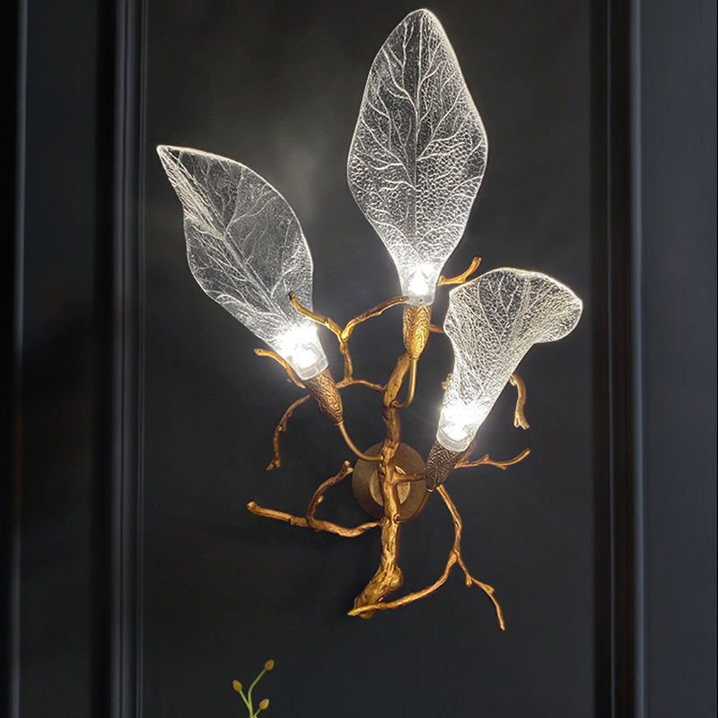 Contemporary Brass Wall Sconce-Meet Lighting