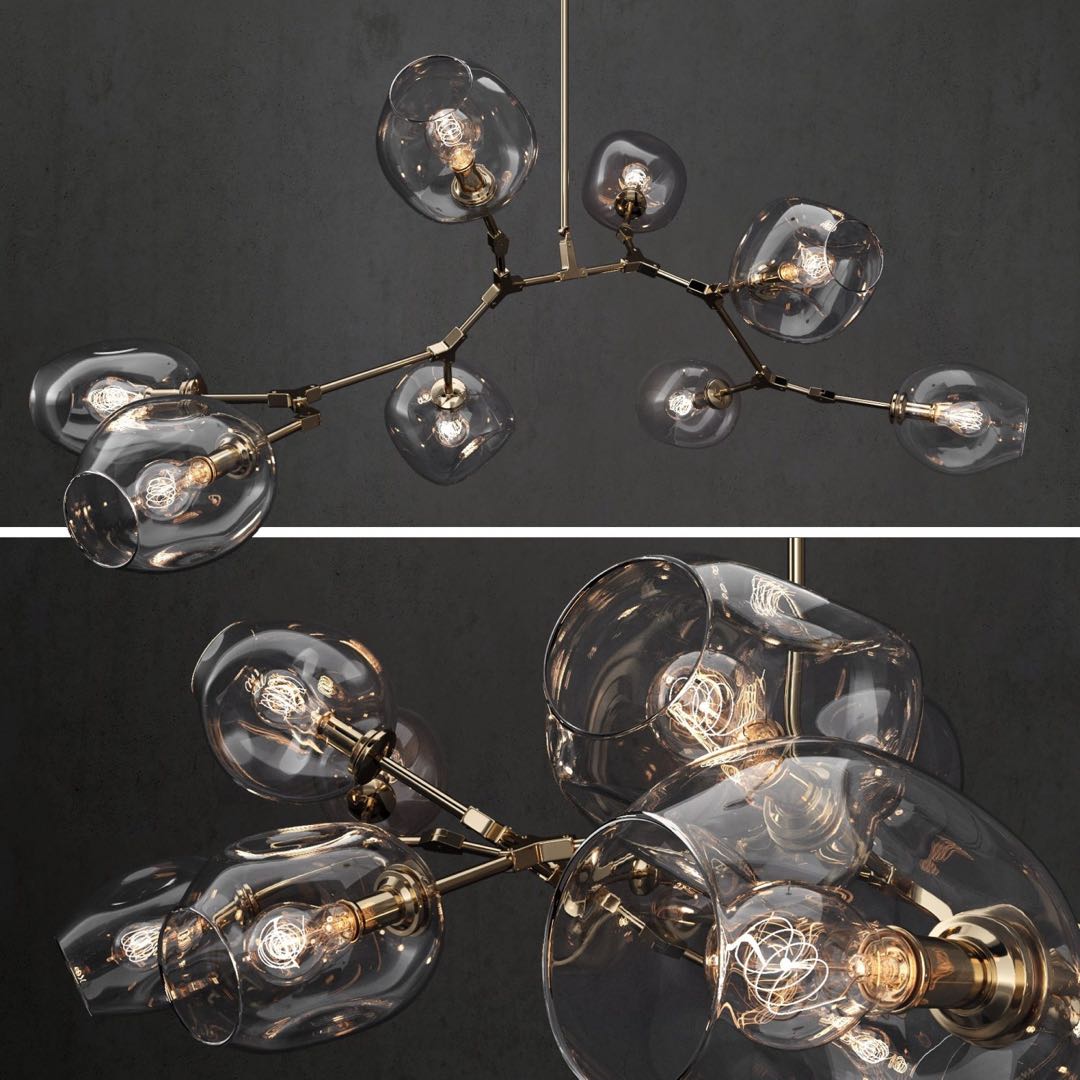 Covington Horizontal Globe Branching Bubble Chandelier-MEET LIGHTING