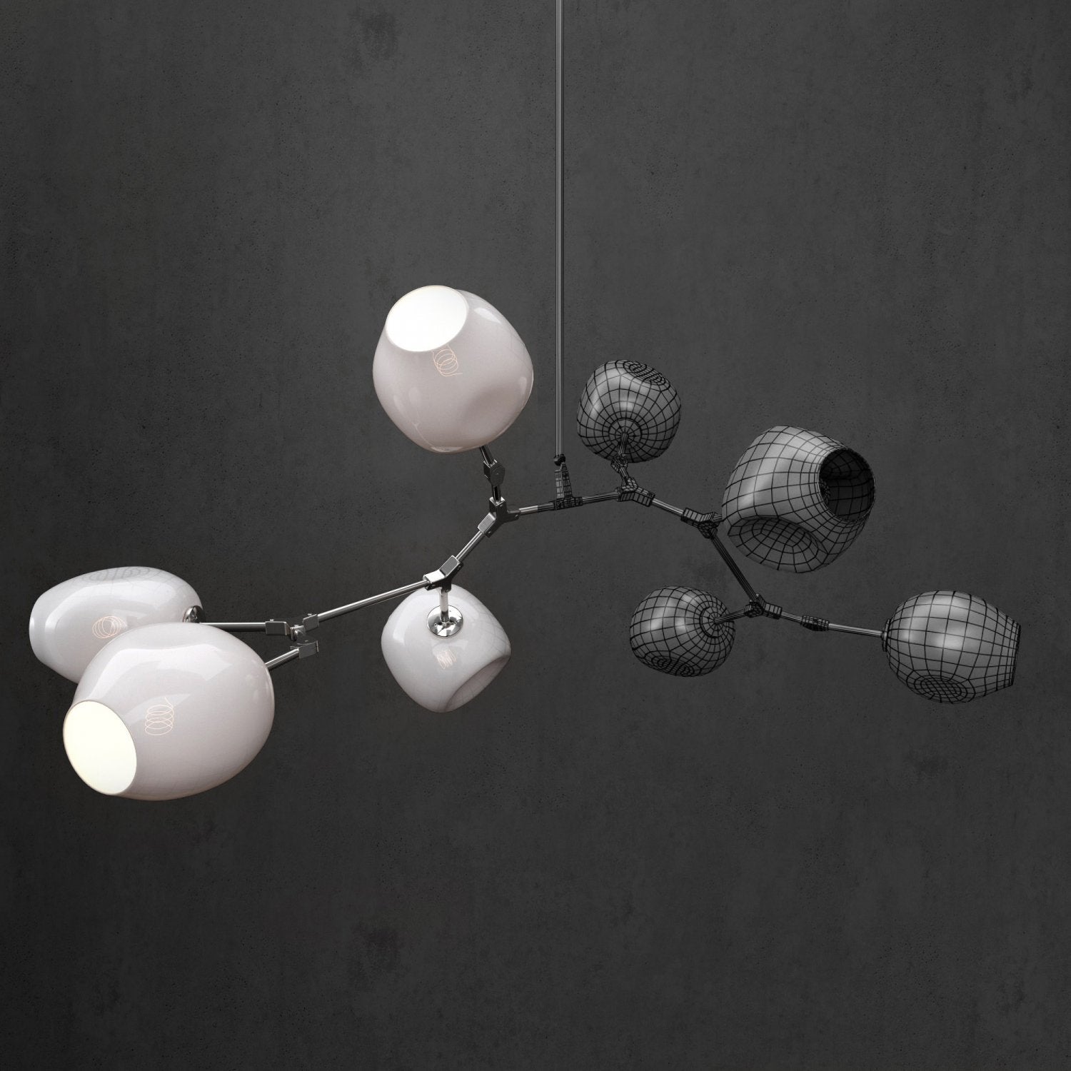Covington Horizontal Globe Branching Bubble Chandelier-MEET LIGHTING