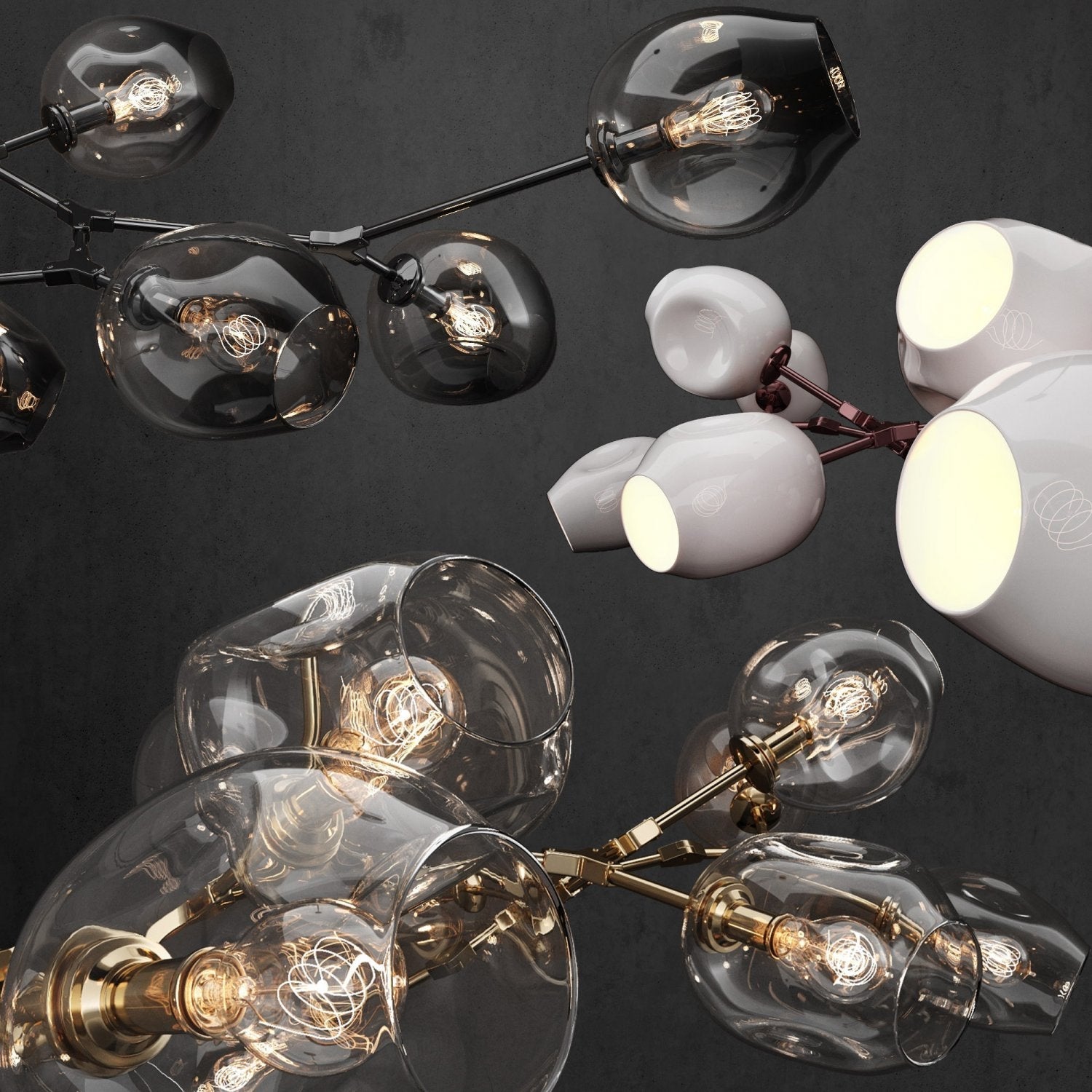 Covington Horizontal Globe Branching Bubble Chandelier-MEET LIGHTING