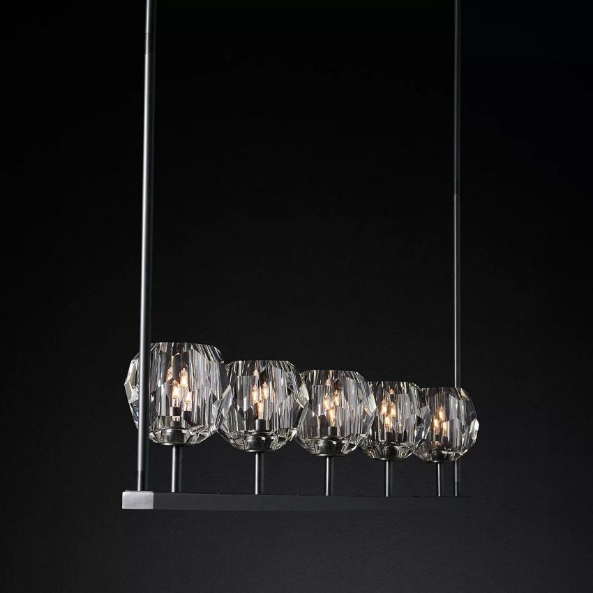 Crysball Linear Chandelier-Meet Lighting