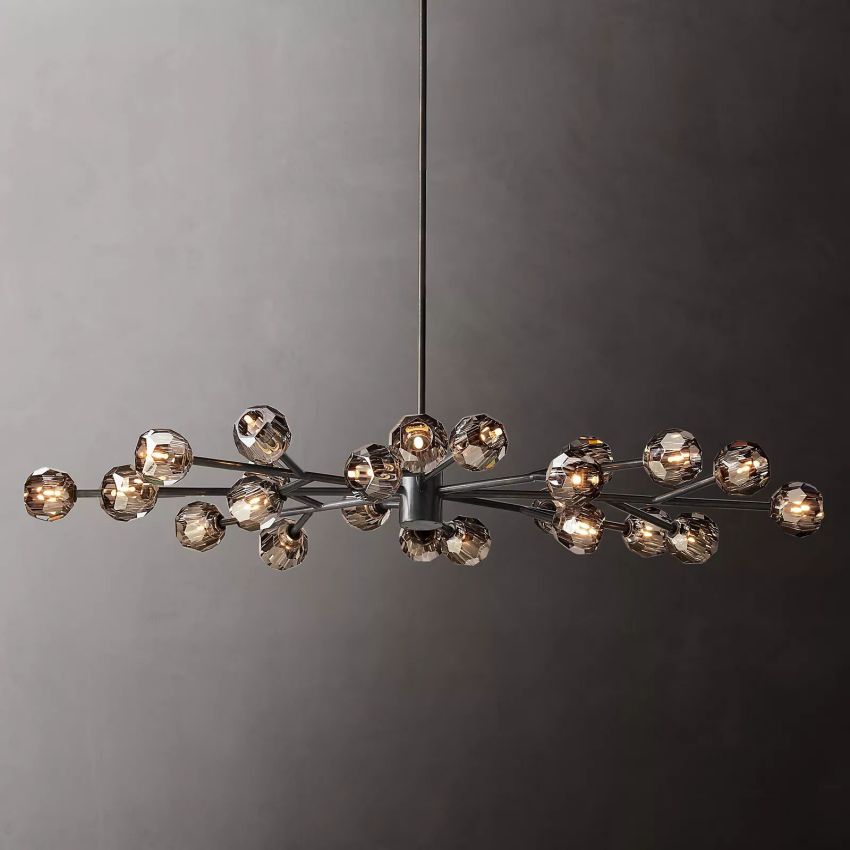 Crysball Oval Chandelier 72"-Meet Lighting