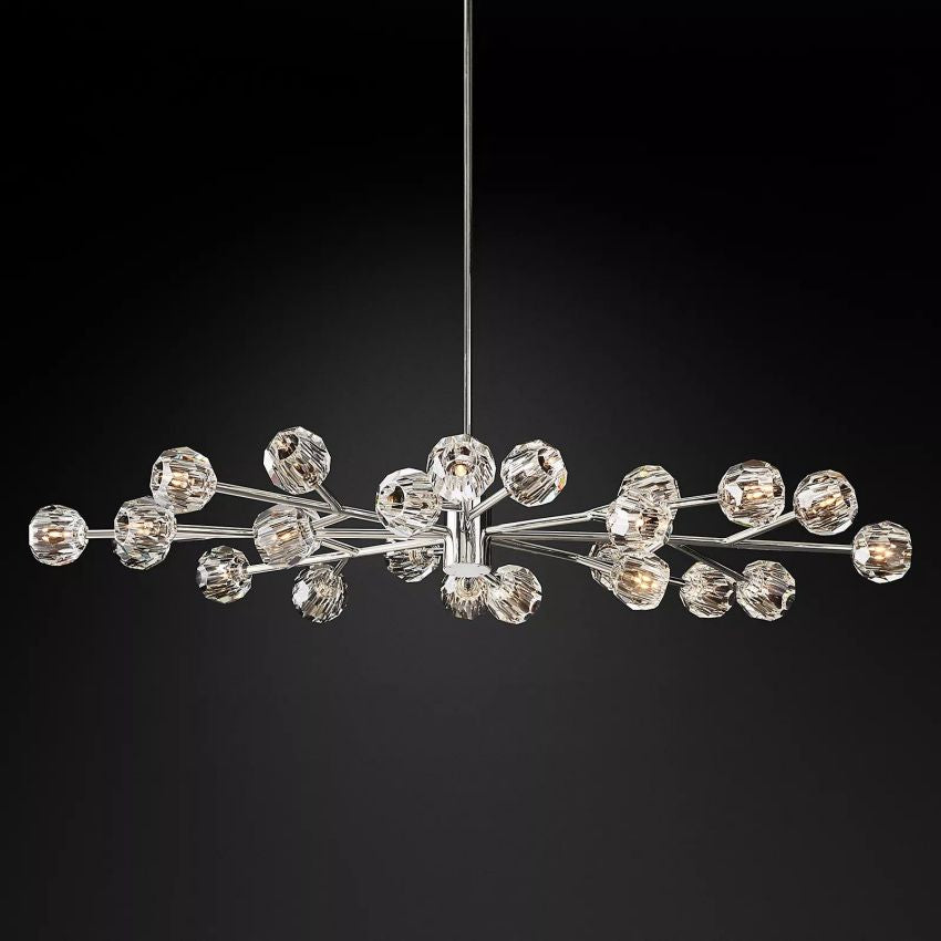 Crysball Oval Chandelier 72"-Meet Lighting