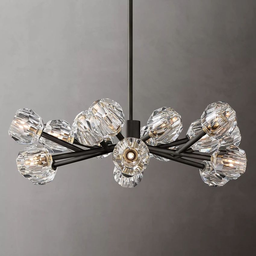 Crysball Round Chandelier-Meet Lighting