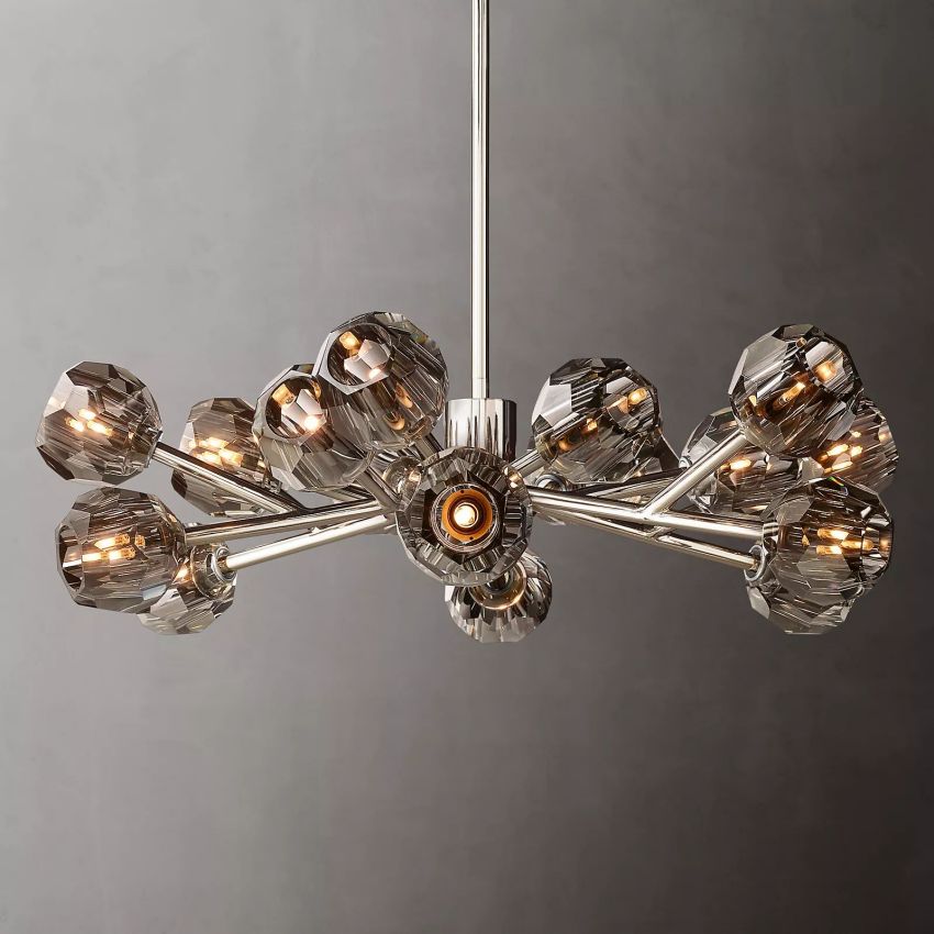 Crysball Round Chandelier-Meet Lighting