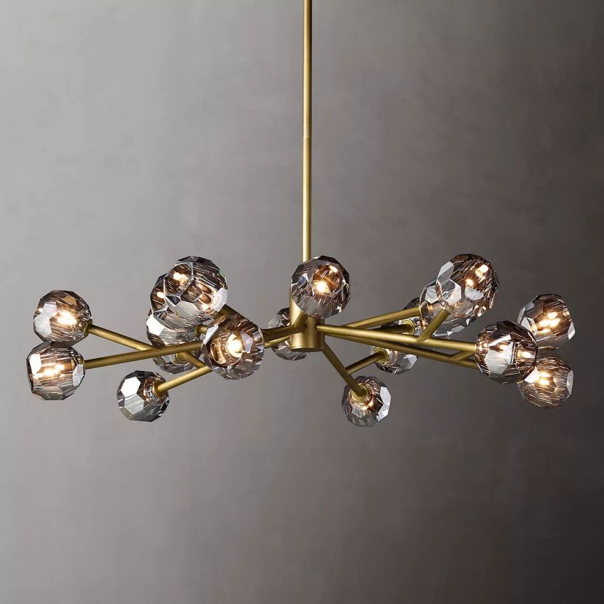 Crysball Round Chandelier-Meet Lighting