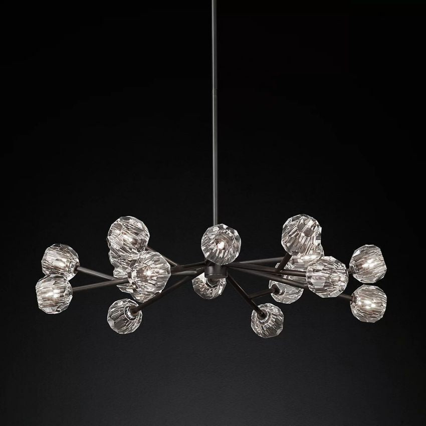 Crysball Round Chandelier-Meet Lighting