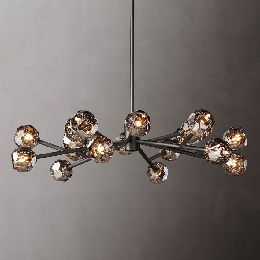 Crysball Round Chandelier-Meet Lighting