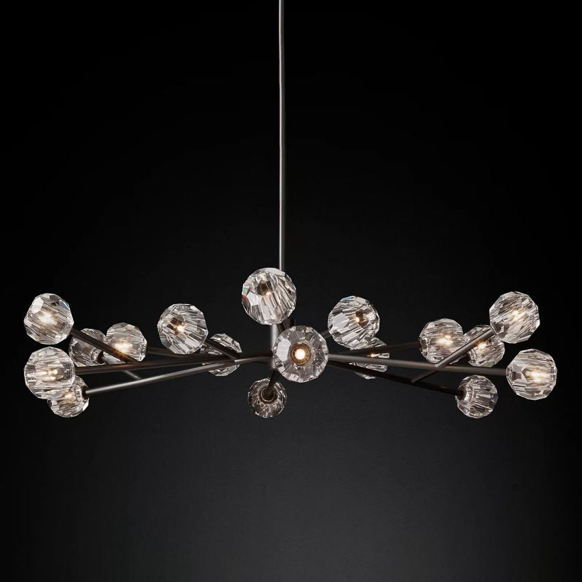 Crysball Round Chandelier-Meet Lighting