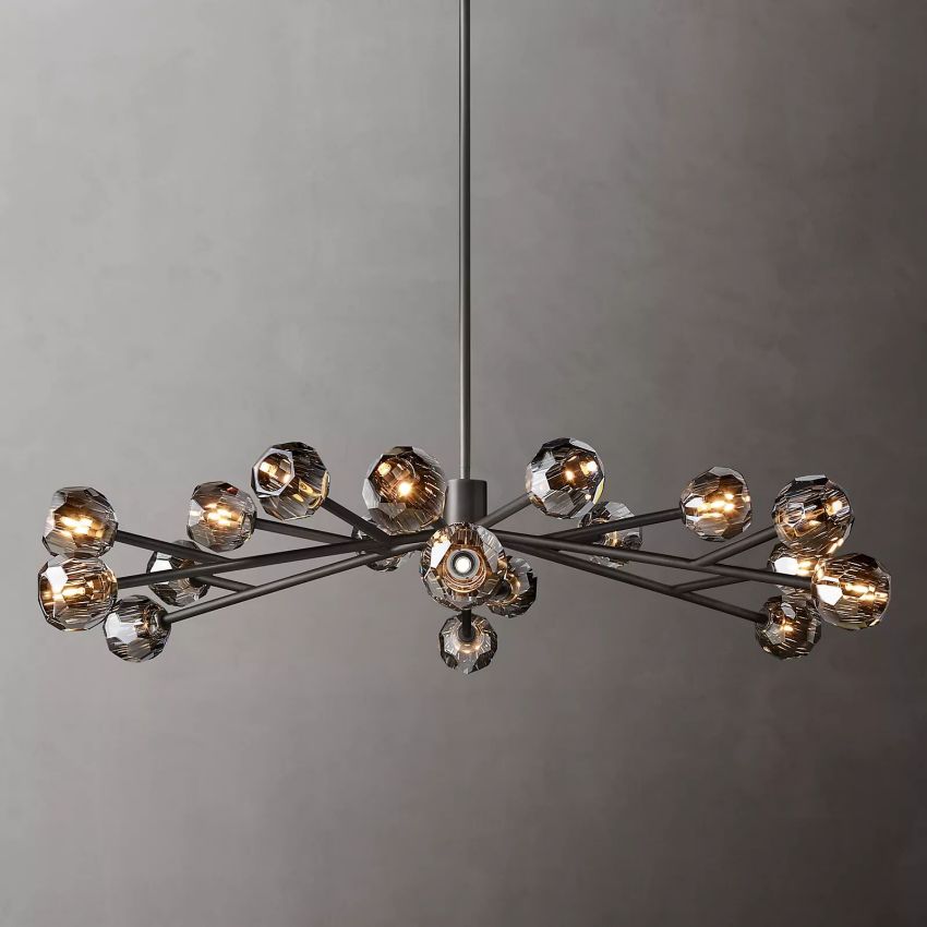 Crysball Round Chandelier-Meet Lighting