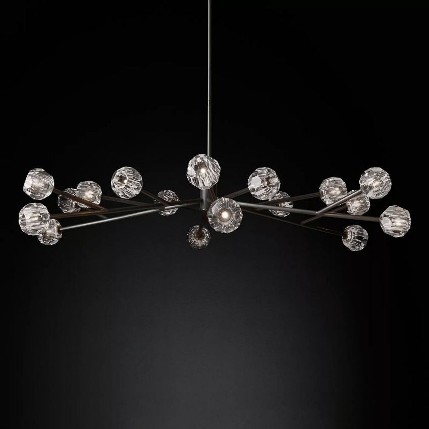 Crysball Round Chandelier-Meet Lighting