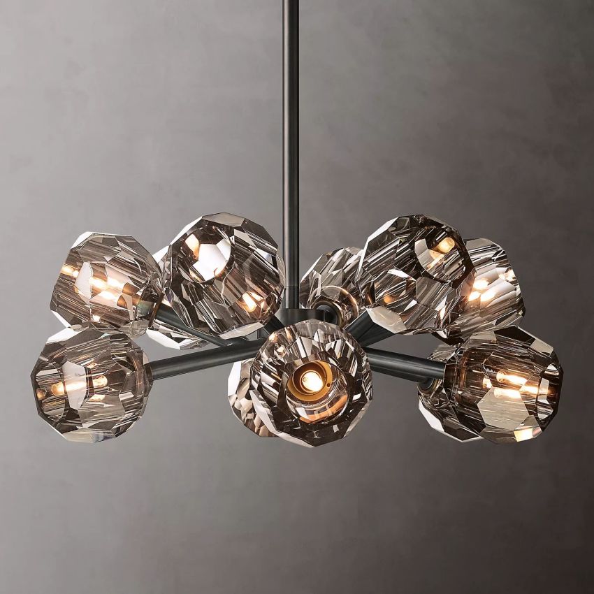 Crysball Round Chandelier-Meet Lighting