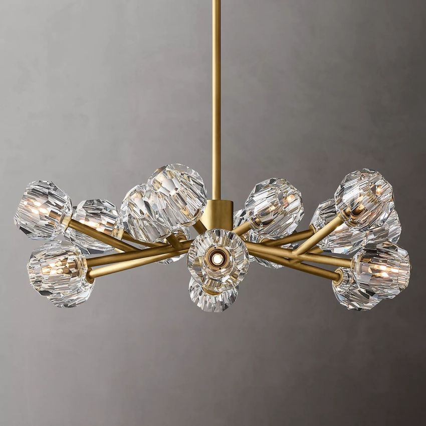 Crysball Round Chandelier-Meet Lighting