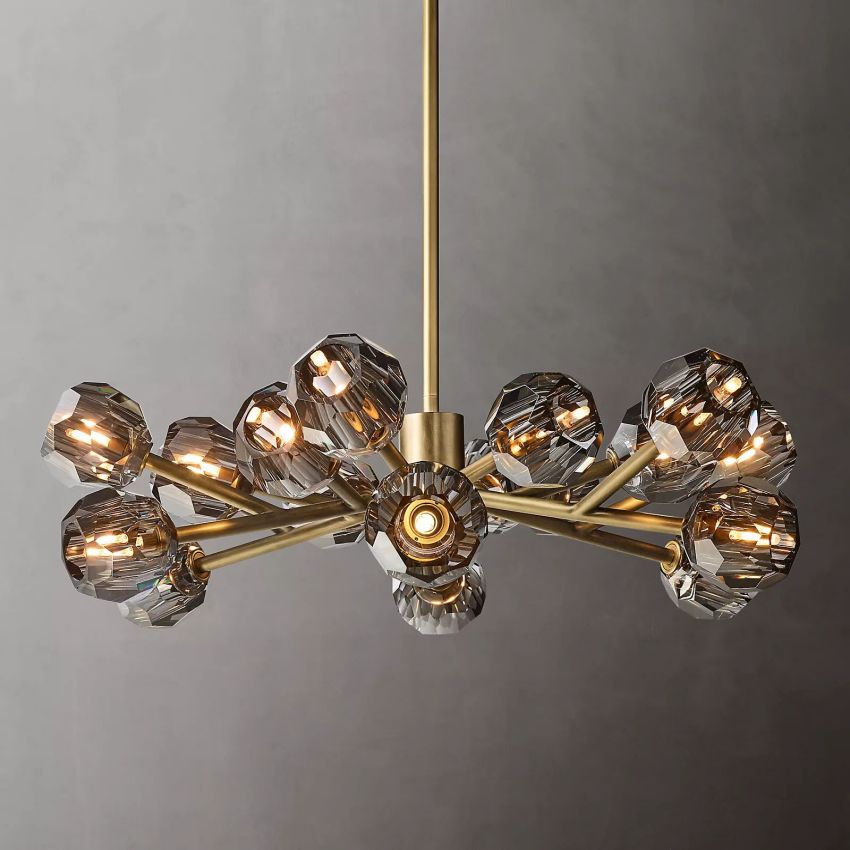 Crysball Round Chandelier-Meet Lighting