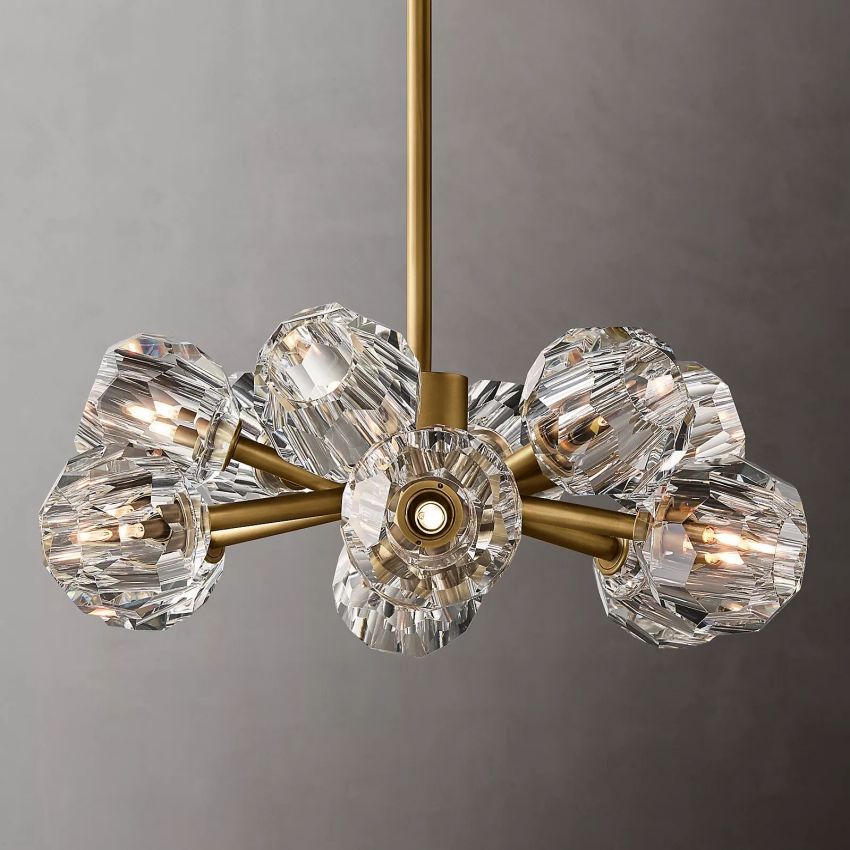 Crysball Round Chandelier-Meet Lighting