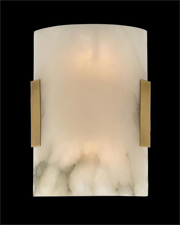 Curved Alabaster Wall Sconce-Meet Lighting