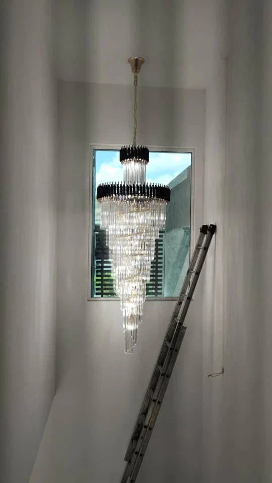 Cyrus Multiple Tier Crystal Chandelier-MEET LIGHTING