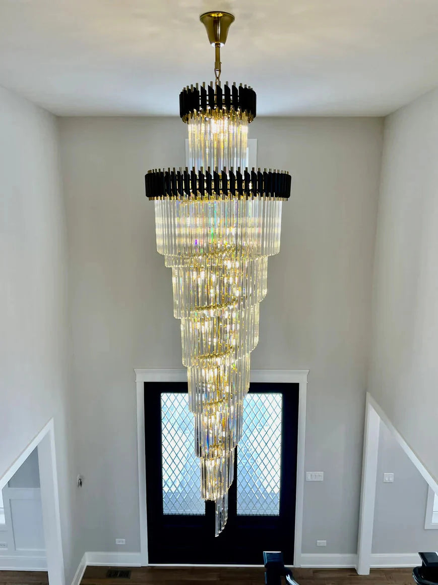 Cyrus Multiple Tier Crystal Chandelier-MEET LIGHTING