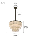Multi-tiered Luxury Modern LED Chandelier Entrance Villa High Ceiling Large Alabaster Chandelier