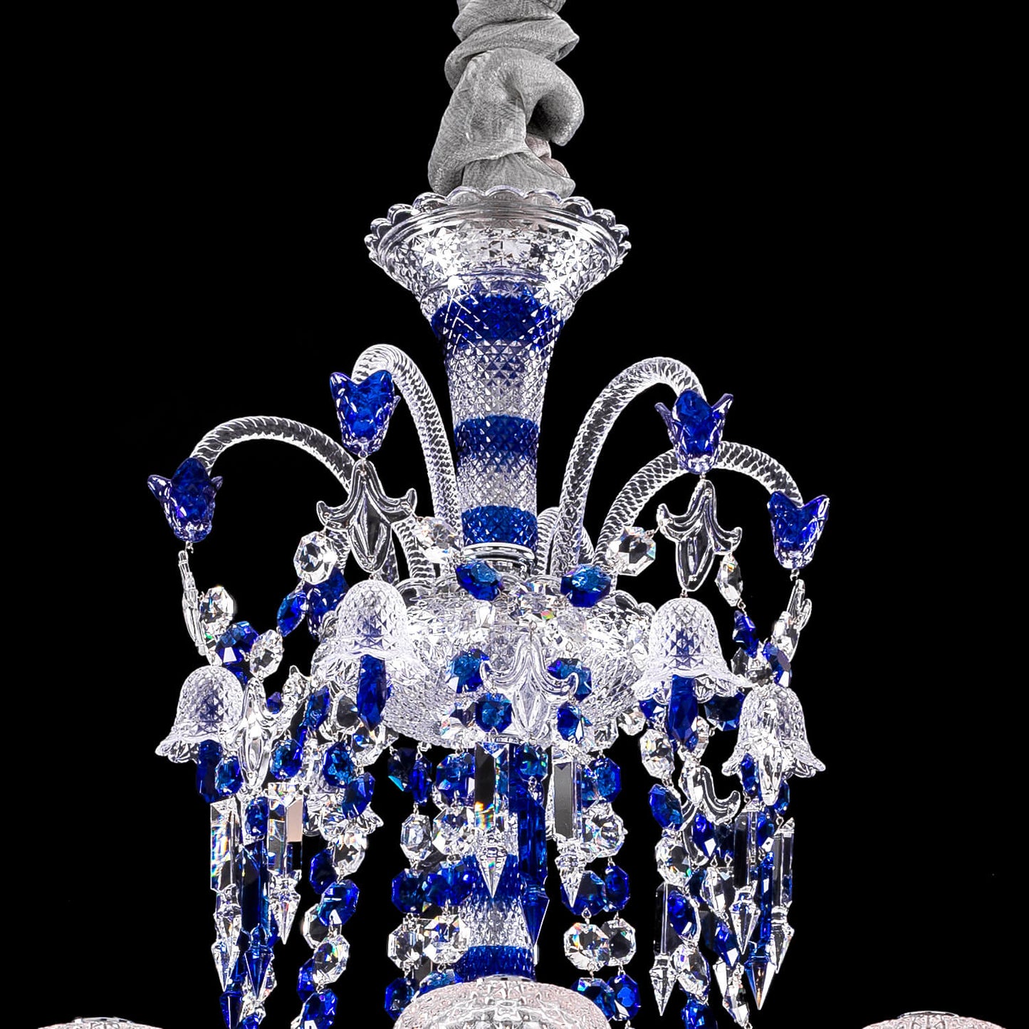 Baccarat Zenith Faunacrystopolis Blue Crystal Chandelier