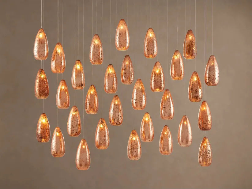 Edda Modern Glass Linear Chandelier