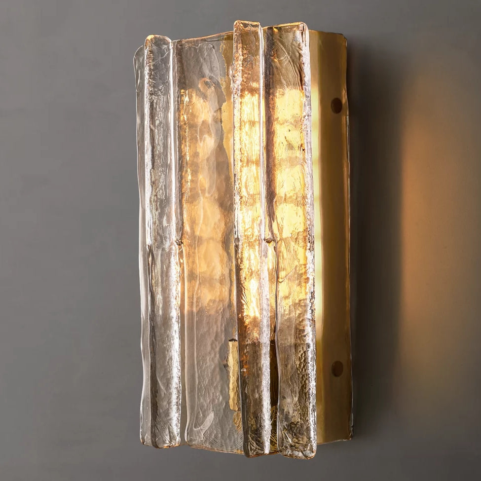 Lattic Clear Glass Wall Sconce