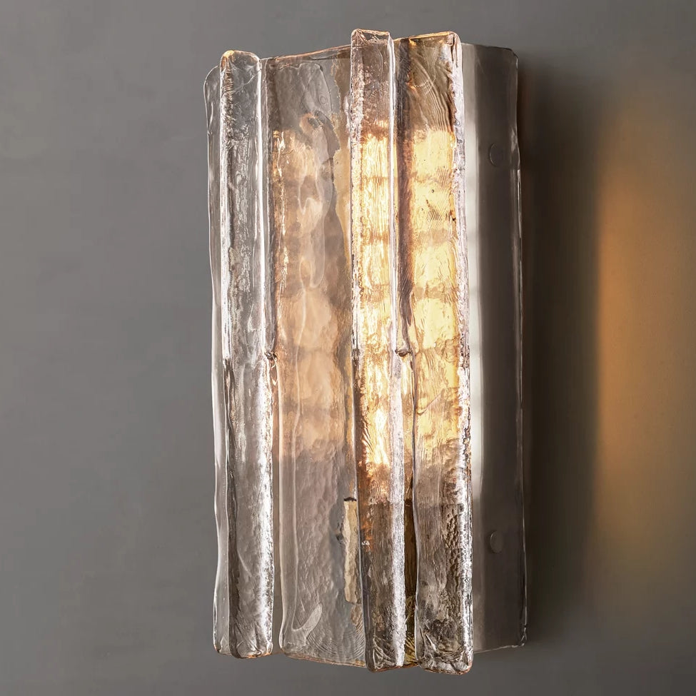 Lattic Clear Glass Wall Sconce
