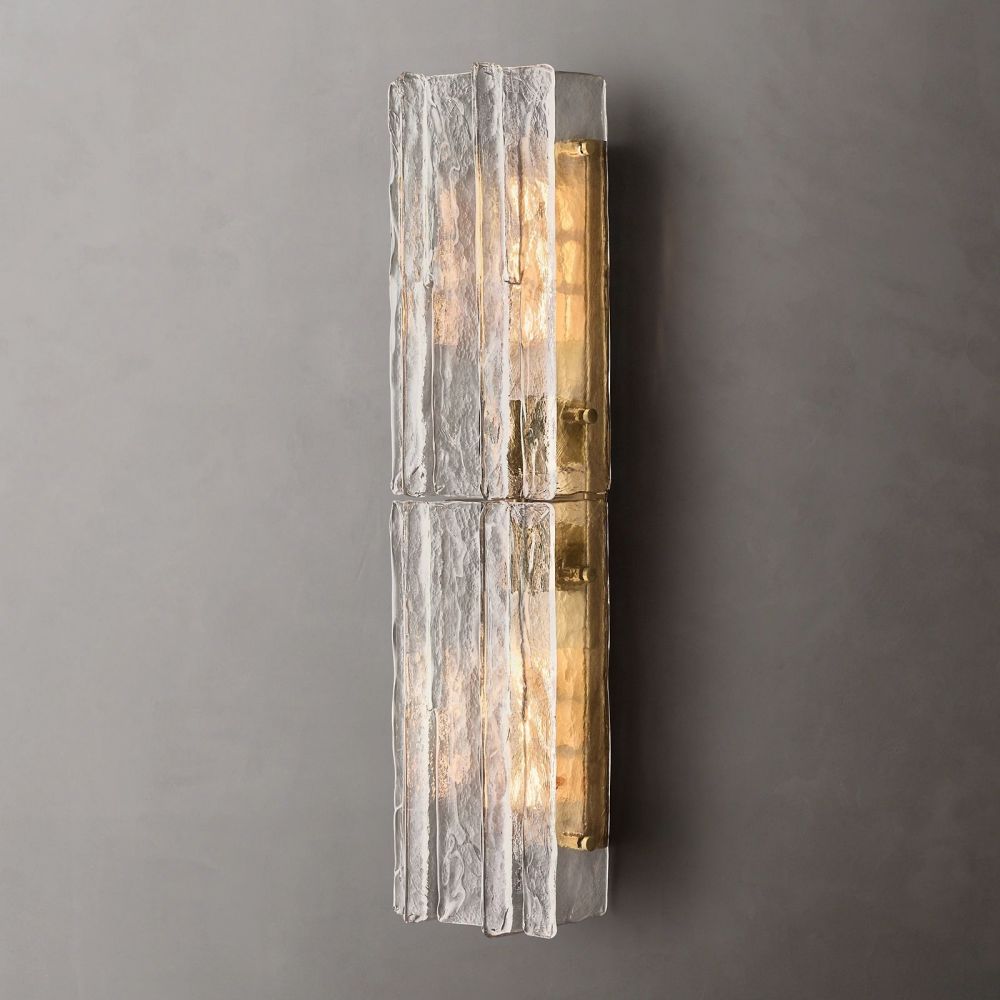 Lattic Clear Glass Wall Sconce