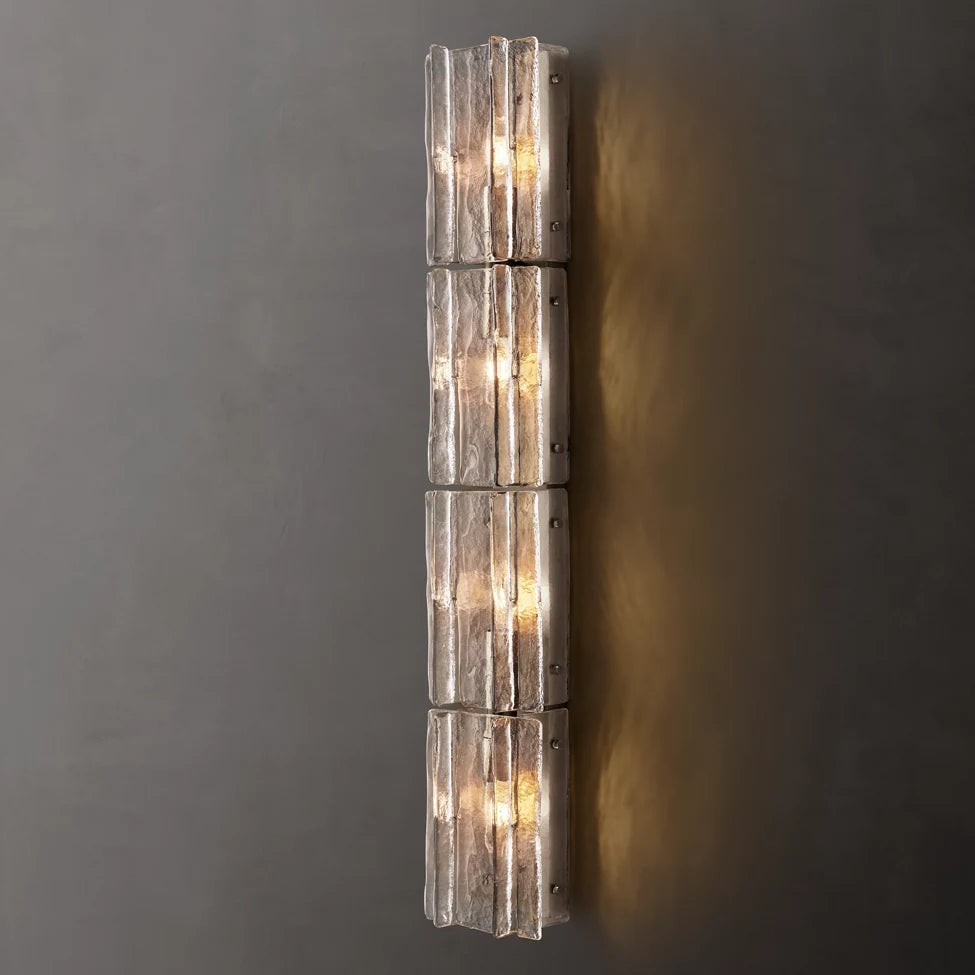 Lattic Clear Glass Grand Wall Sconce